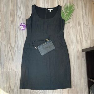 💋Emmanuel Ungaro black linen sheath casual work office dress 👗 8